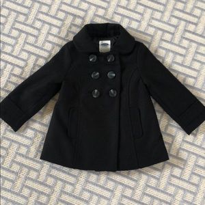 Black toddler pea coat.